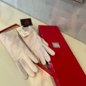 COPY - Saks Fifth Ave Leather/Cashmere Gloves